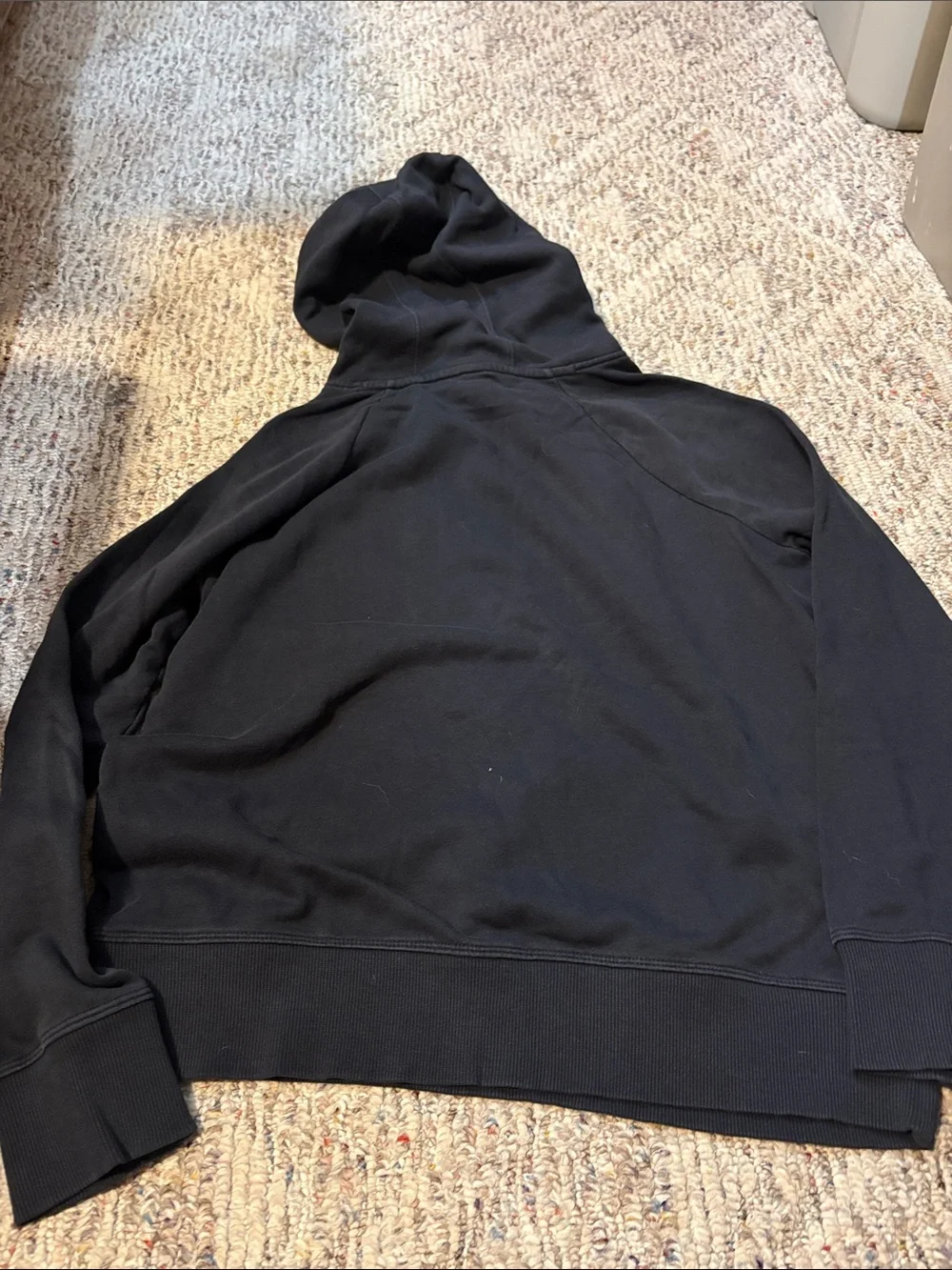 Under Armour Men’s Black Hoodie with White Logo and Drawstrings